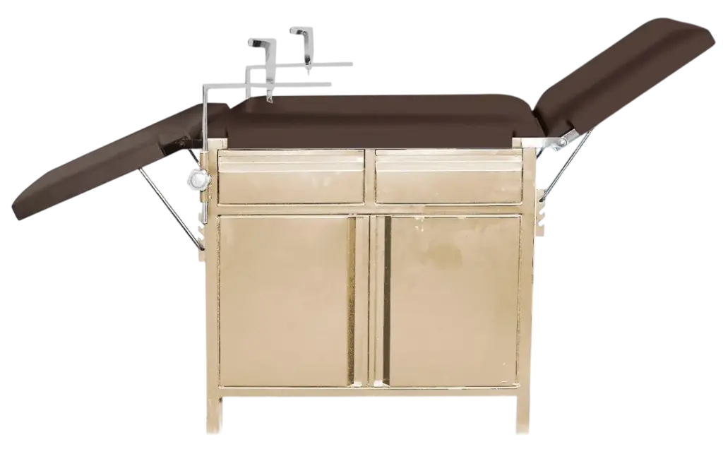 CAMILLA #3 CON GRADAS - ESTRIBOS - GABINETE - COLOR BEIGE