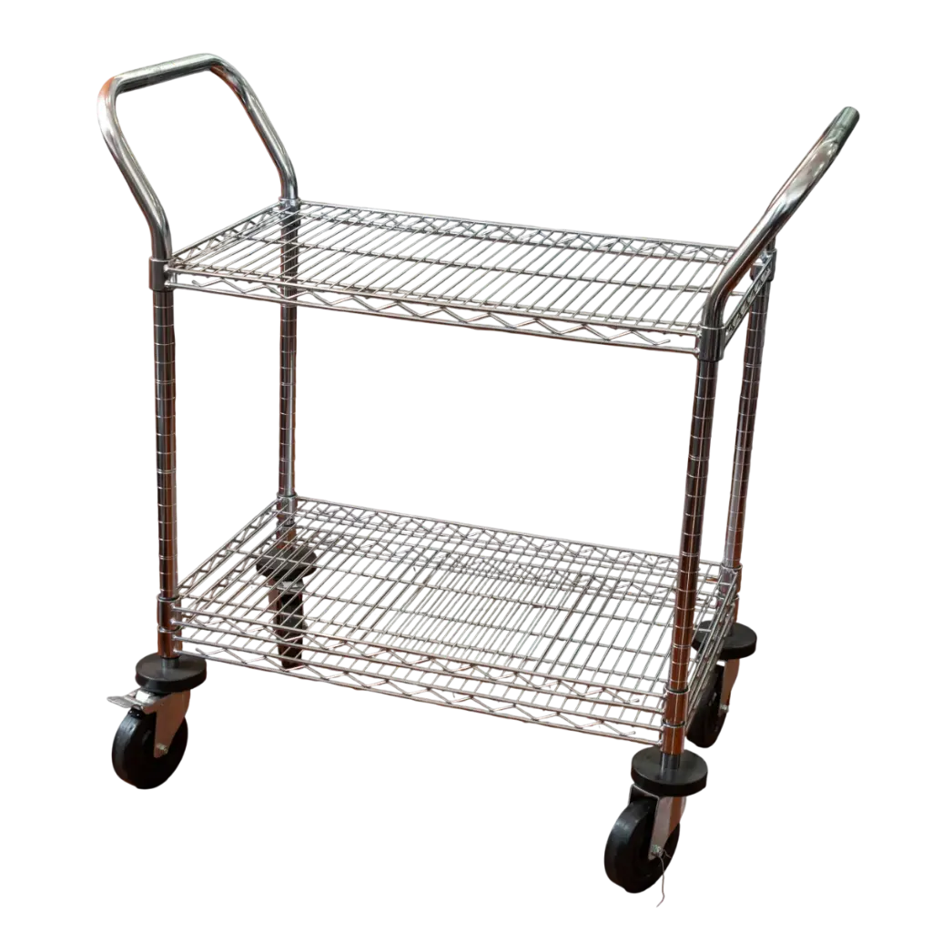 CARRITO DE SERVICIO DE 3 NIVELES, ACERO INOX 