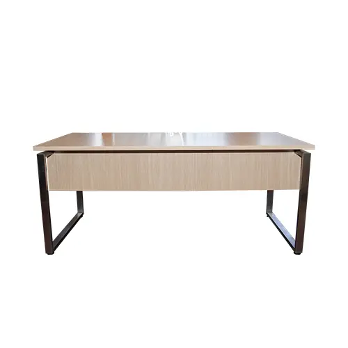 ESCRITORIO EJECUTIVO - 1.80*0.80 - TUBO 2*1 ACERO INOX - MELAMINA CHOCOLATE