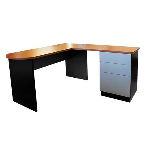 ESCRITORIO EN ESCUADRA TIPO ISLA PUNTA DE BALA