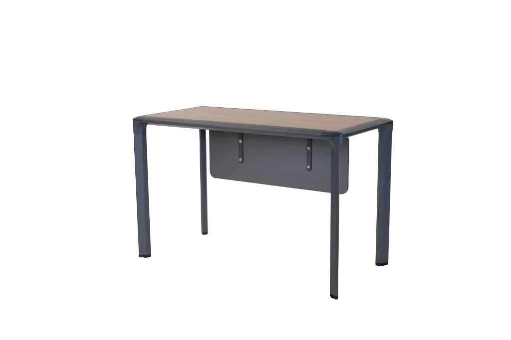 ESCRITORIO SECRETARIAL TOP CARAMEL FALDON CHUMBO BASE IRON GREY F21 1.20*0.60*0.75 ROBOT CHUMBO GAVETAS CARAMEL Y SEDA GIORNO 0..40*0.47*0.60