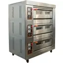 HORNO DE 3 GAVETAS ACERO INOX CON PIEDRA REFRACTARIA