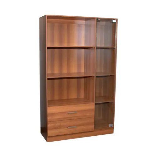 LIBRERA ARIZONA - 1.10*1.80*0.40 - 2 GAVETAS - PUERTA DE VIDRIO - ENTREPAÑOS