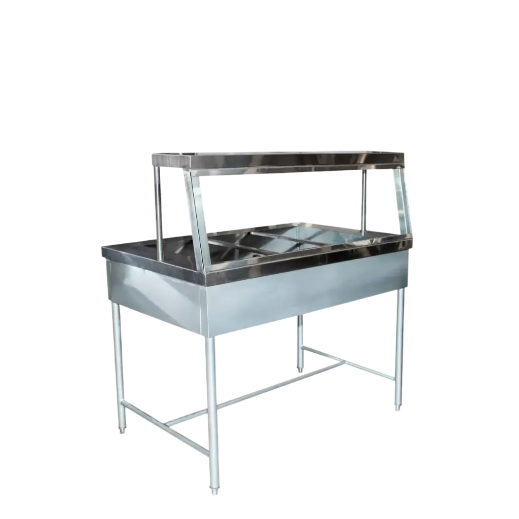 MESA CALIENTE COMBINADA 75 CMS X 125.7 CM X 90 CM, ELECTRICA, NO INCLUYE INSERTOS 