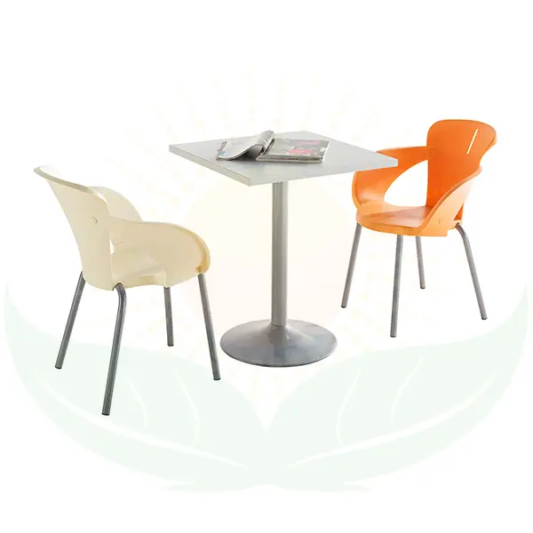 MESA DE 60*60 CM SOBRE DE MELAMINA ESTRUCTURA DE METAL COLOR GRIS