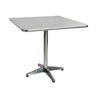 MESA DE 80*80 CM TOP ACERO INOX BASE ALUMINIO