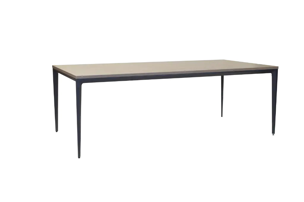 MESA DE CONFERENCIA TOP GRANIZO BASE METAL IRON GREY F22 2.20*1.10*0.75