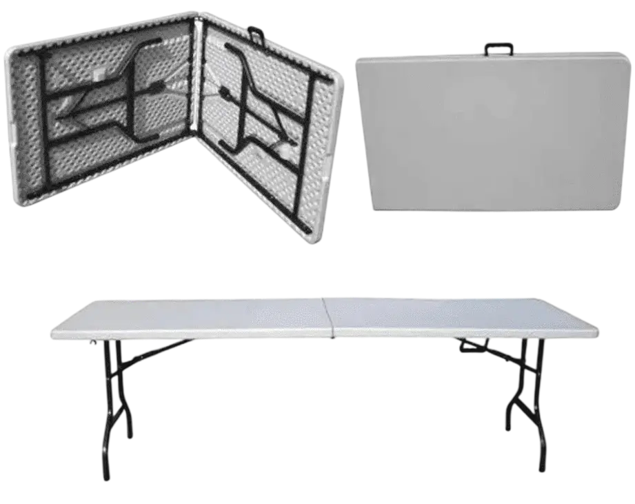 MESA PLEGABLE  PARTIDA A LA MITAD - 1.83m