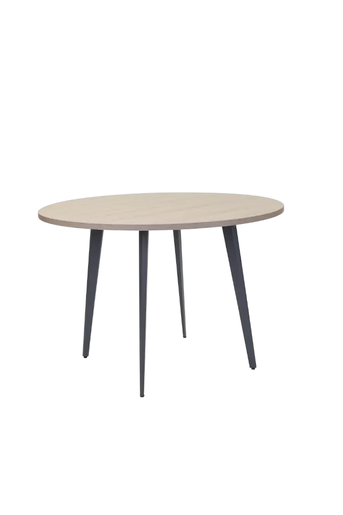 MESA REDONDA TOP GRANIZO 4 PATAS IRON GREY F22 1.10*0.75