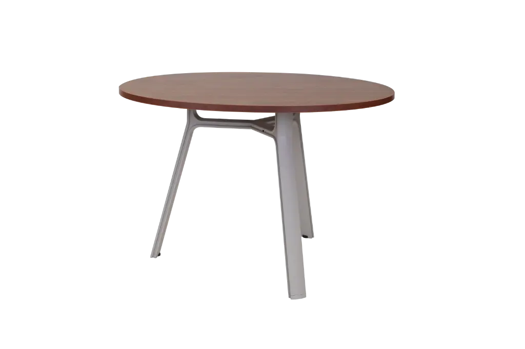 MESA REDONDA TOP NOCE COSTA BASE LIGHT GREY F24