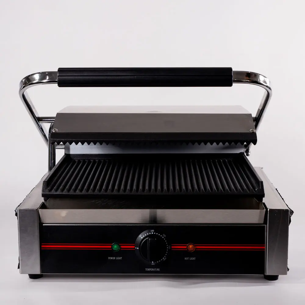 PANINI GRILL ELECTRICA DE 1 PLACA, GRILL SUPERIOR E INFERIOR