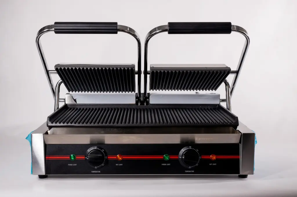 PANINI GRILL ELECTRICA DE 2 PLACAS, GRILL SUPERIOR E INFERIOR