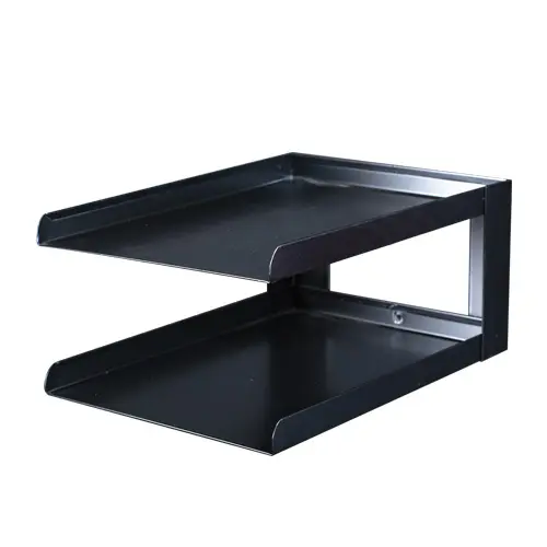 PAPELERA 2 NIVELES - NEGRO