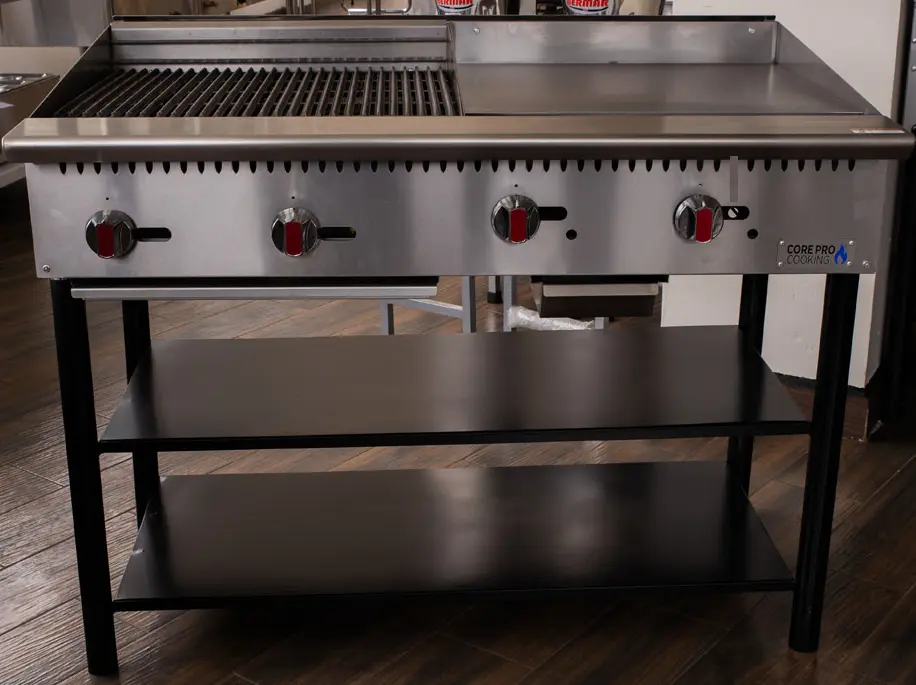 PARRILLA DE 24" CON PLANCHA DE 24" A GAS CORE PRO COOKING
