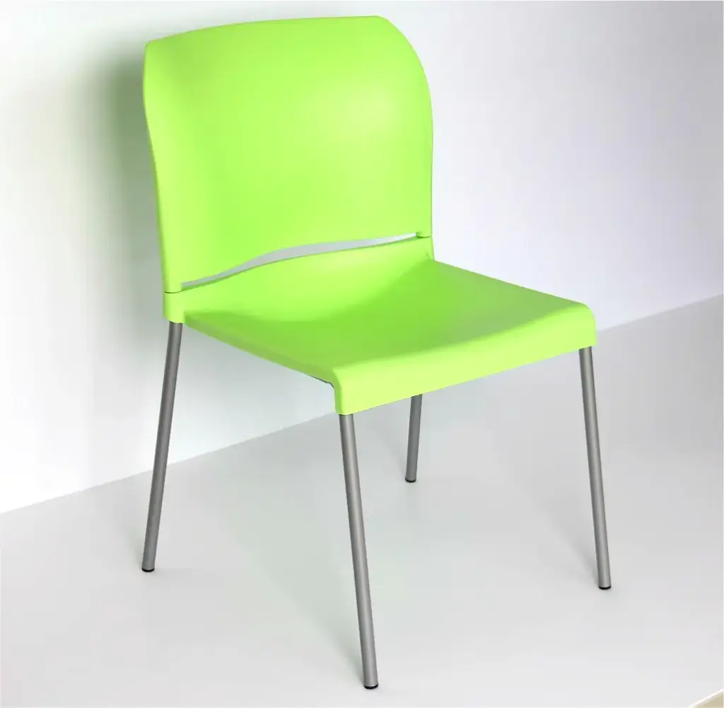 SILLA APILABLE  - FOOD COURT - VERDE