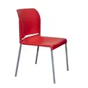 SILLA APILABLE - FOOD COURT - ROJO