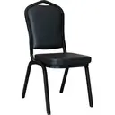 SILLA APILABLE BANQUETE DE VINYL NEGRO