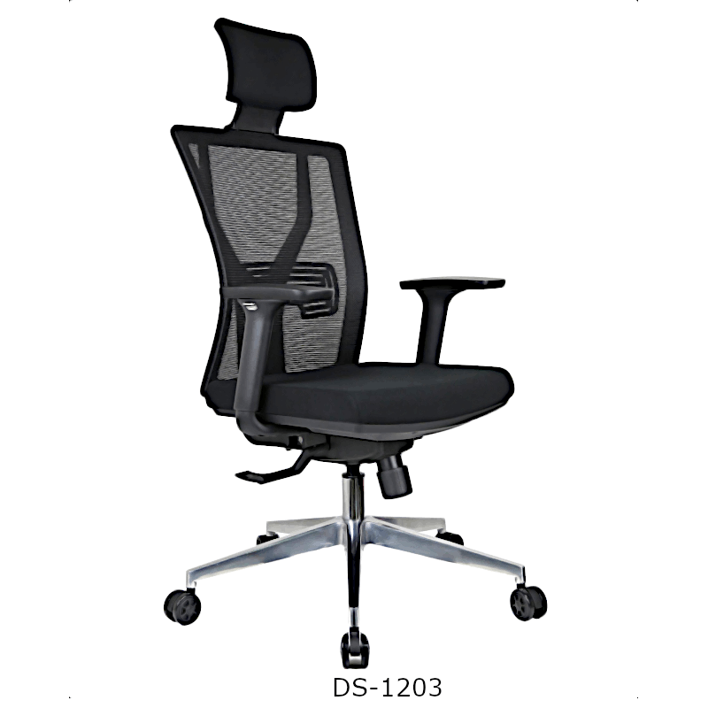 SILLA EJECUTIVA CON BRAZO AJUSTABLE (Y GIRABLE) DE MALLA