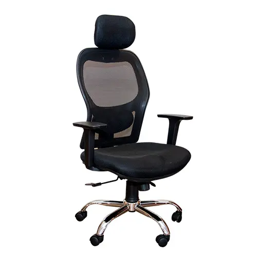 SILLA EJECUTIVA DE MALLA CON BRAZO AJUSTABLE