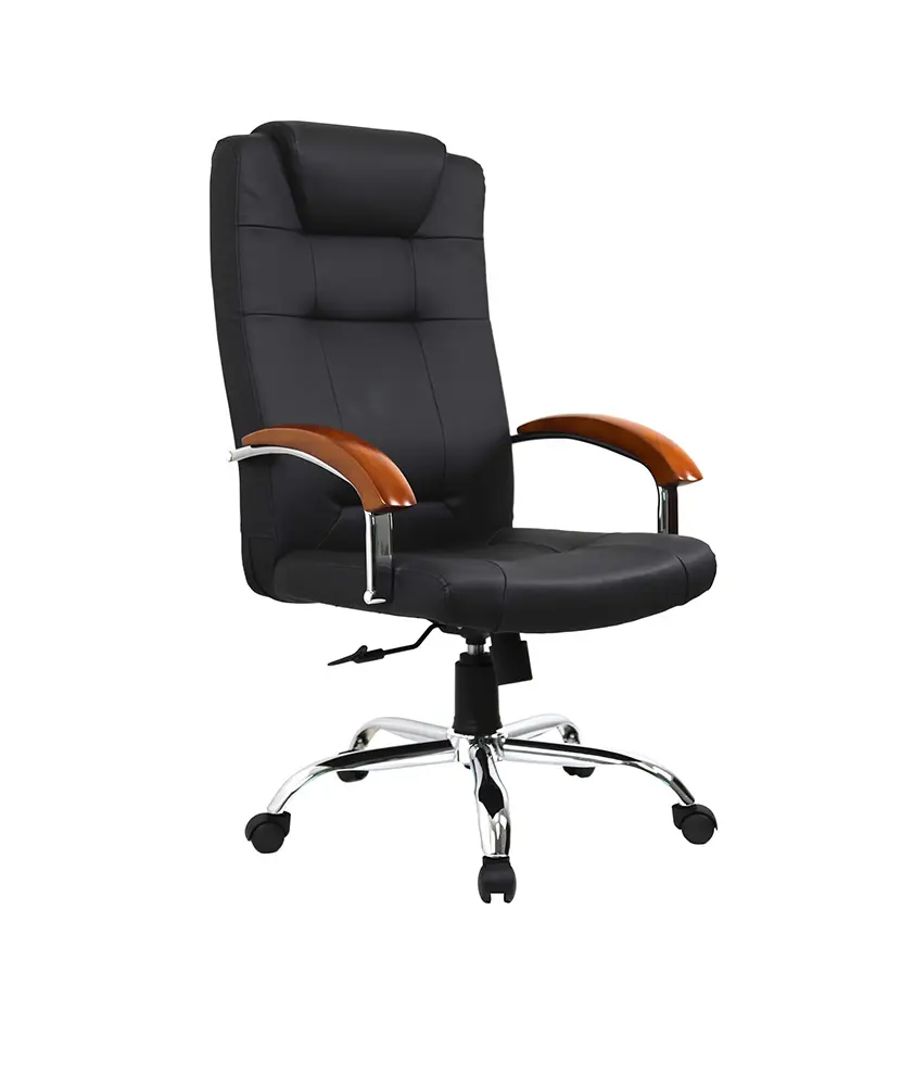 SILLA EJECUTIVA NEGRA DE CUERO