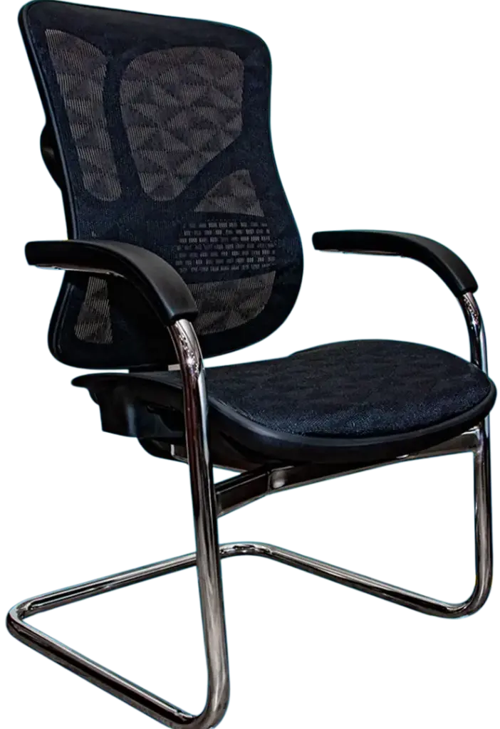 SILLA ERGONOMICA DE ESPERA - COLOR NEGRO