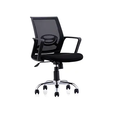 SILLA SECRETARIAL - MALLA COLOR NEGRO