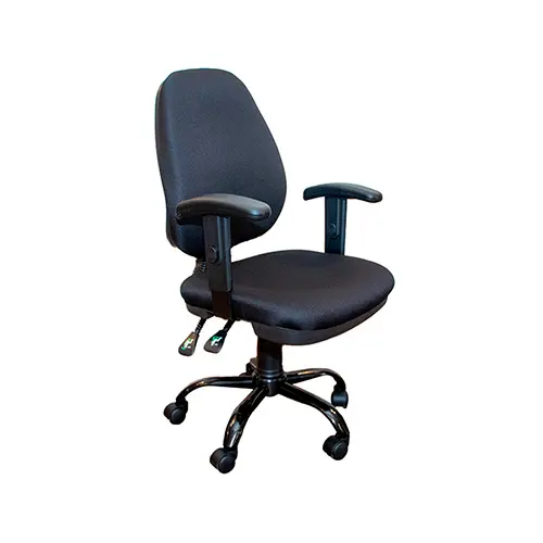 SILLA SECRETARIAL 2 PALANCAS NEGRA