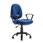 SILLA SECRETARIAL CON BRAZO AZUL