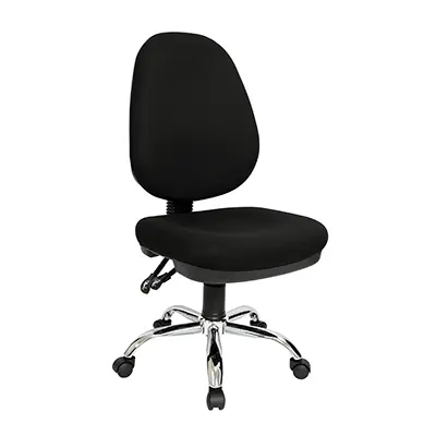 SILLA SECRETARIAL SIN BRAZO - 2 PALANCAS - COLOR NEGRO