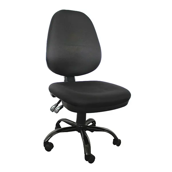 SILLA SECRETARIAL SIN BRAZO - 2 PALANCAS - COLOR NEGRO