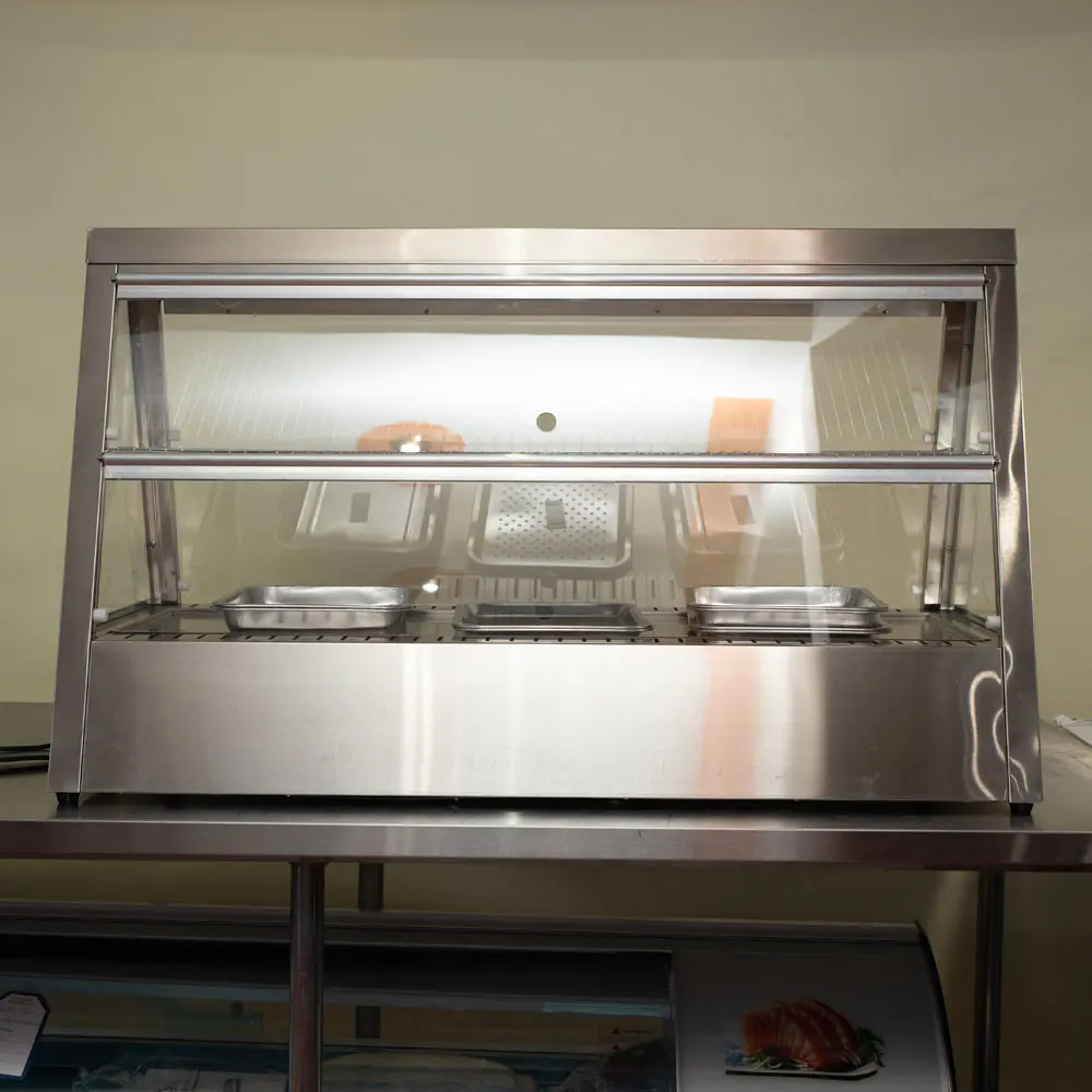 VITRINA CALIENTE DE MESA ELECTRICA DE 110CM