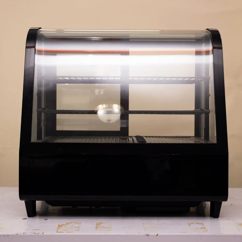 VITRINA FRIA - COLOR NEGRO - LUZ LED - 68 CM CONTROL DIGITAL