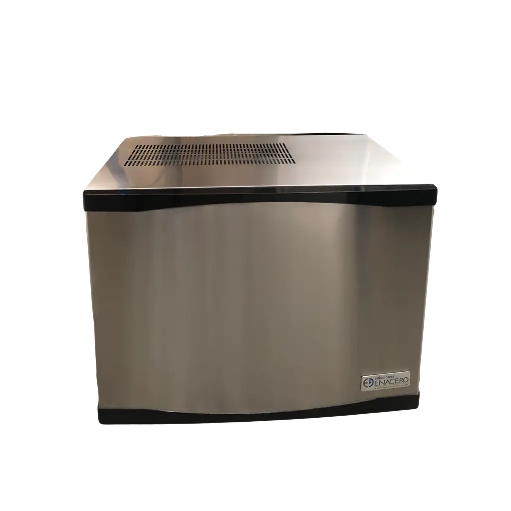 MAQUINA DE HIELO EN CUBO CON INGRESO DE AGUA POR GARRAFON PARA 120 LB. POR 24 HRS, ALMACENAMIENTO PARA 40 LIBRAS