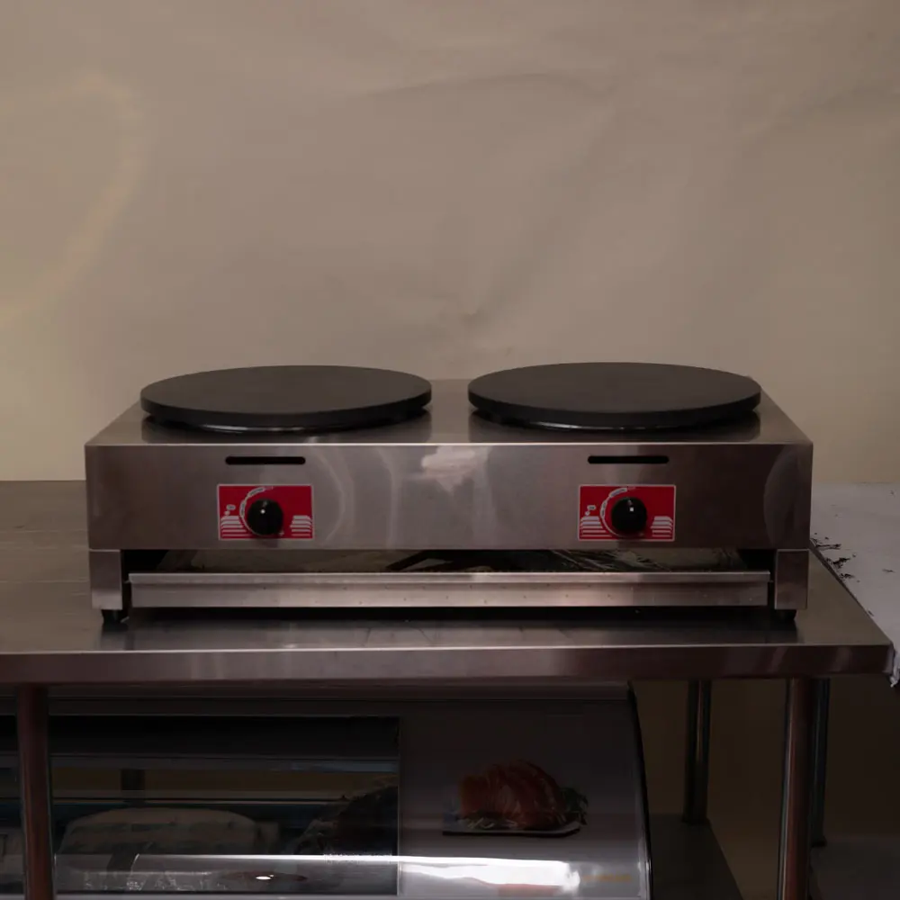 CREPERA A GAS DE 2 DISCOS