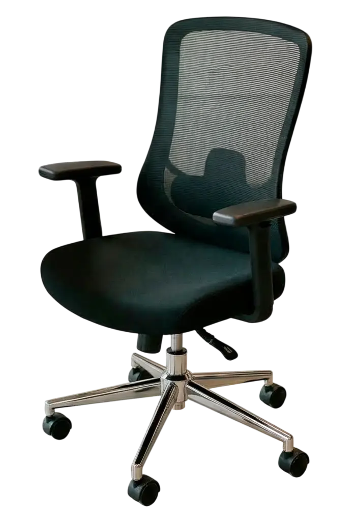 SILLA EJECUTIVA NEGRA RESPALDO MESH