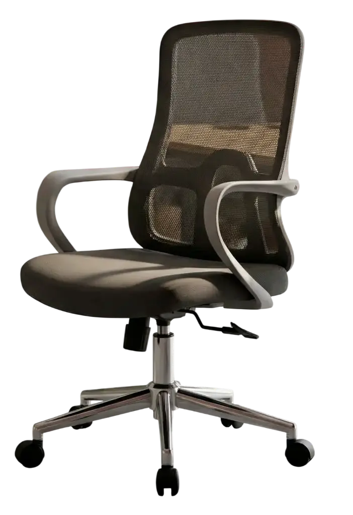 SILLA EJECUTIVA GRIS RESPALDO MESH