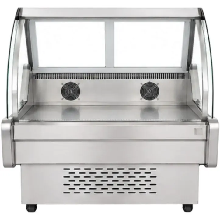 VITRINA REFRIGERADA CARNICERA DE COLOR BLANCO DE 1.20MTS 110V