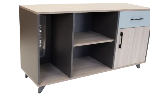 [IRONGREY12] ALA SECRETARIAL COLOR CHUMBO TOP Y PUERTA GRANIZO GAVETA MACARON F22 1.20*0.40*0.65