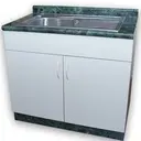 [OFF043B] BASE 1.00m BLANCA CON LAVAPLATOS - 1 FOSA - 1 ALA CON ACCE.