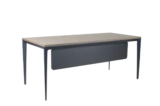 [IRONGREY002] ESCRITORIO EJECUTIVO CON ROBOT TABLERO  GRANIZO FALDON CHUMBO Y BASE IRON GREY F22 1.80*0.80*0.75 R0.40*0.47*0.60