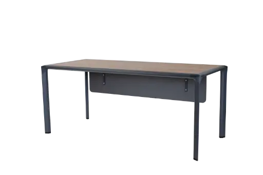 [GREY01] ESCRITORIO EJECUTIVO (1.80*0.80*0.75) TOP CARAMEL FRENTE CHUMBO BASE IRON GREY F21