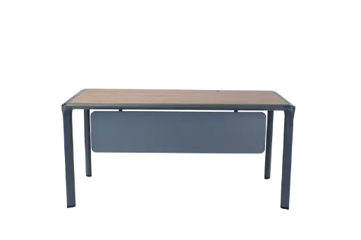 [GREY02] ESCRITORIO SEMIEJECUTIVO (1.60*0.80*0.75) TOP CARAMEL, FALDON CHUMBO BASE IRON GREY F21