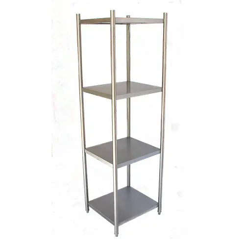 [INOX049] ESTANTERIA DE 4 NIVELES CON NIVELADOR GRADUABLE - 0.61*0.50*2.00 