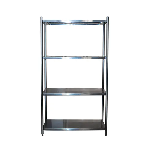 [INOX032] ESTANTERIA DE 4 PANELES CON NIVELADOR GRADUABLE - 1.12*0.54*2.00