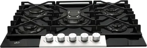 [EB-486BL] ESTUFA A GAS EB 5 QUEMADORES ACERO INOX NEGRO