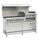 [RGR60-GS24] ESTUFA DE 6 QUEMADORES - CON PLANCHA SALAMADRA Y 2 HORNOS