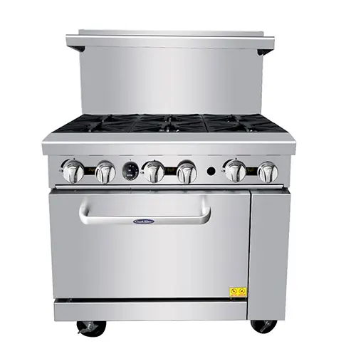 [ATO-6B/FR36] ESTUFA ESTILO AMERICANA CON 6 HORNILLAS Y HORNO (FR36)