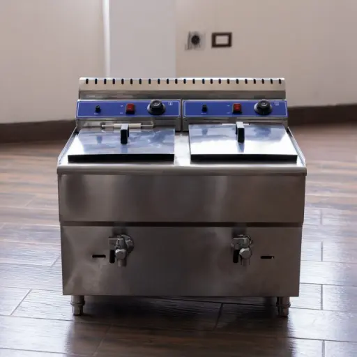 [GF-182] FREIDORA A GAS DE 2 TANQUES C/TERMOSTATO