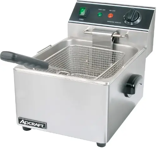 [ADMIDF-6L] FREIDORA DE MESA ELECTRICA DE 1 POCETA MODELO ADMIDF-6L MARCA ADCRAFT, 110V, CON CAPACIDAD DE 6 LITROS (INCLUYE 1 CANASTA Y TAPADERA) 