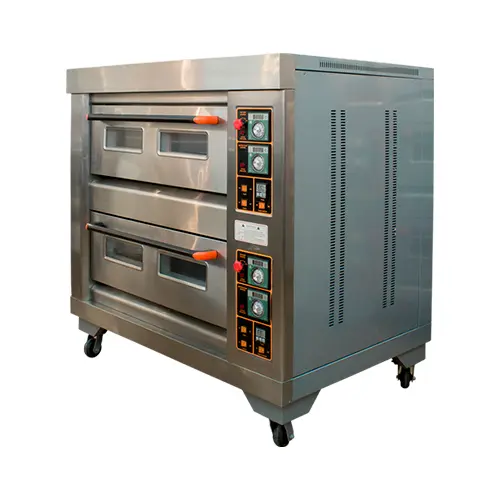 [YCQ-2-4DC] HORNO DE 2 GAVETAS CON PIEDRA REFRACTARIA / 4 BANDEJAS